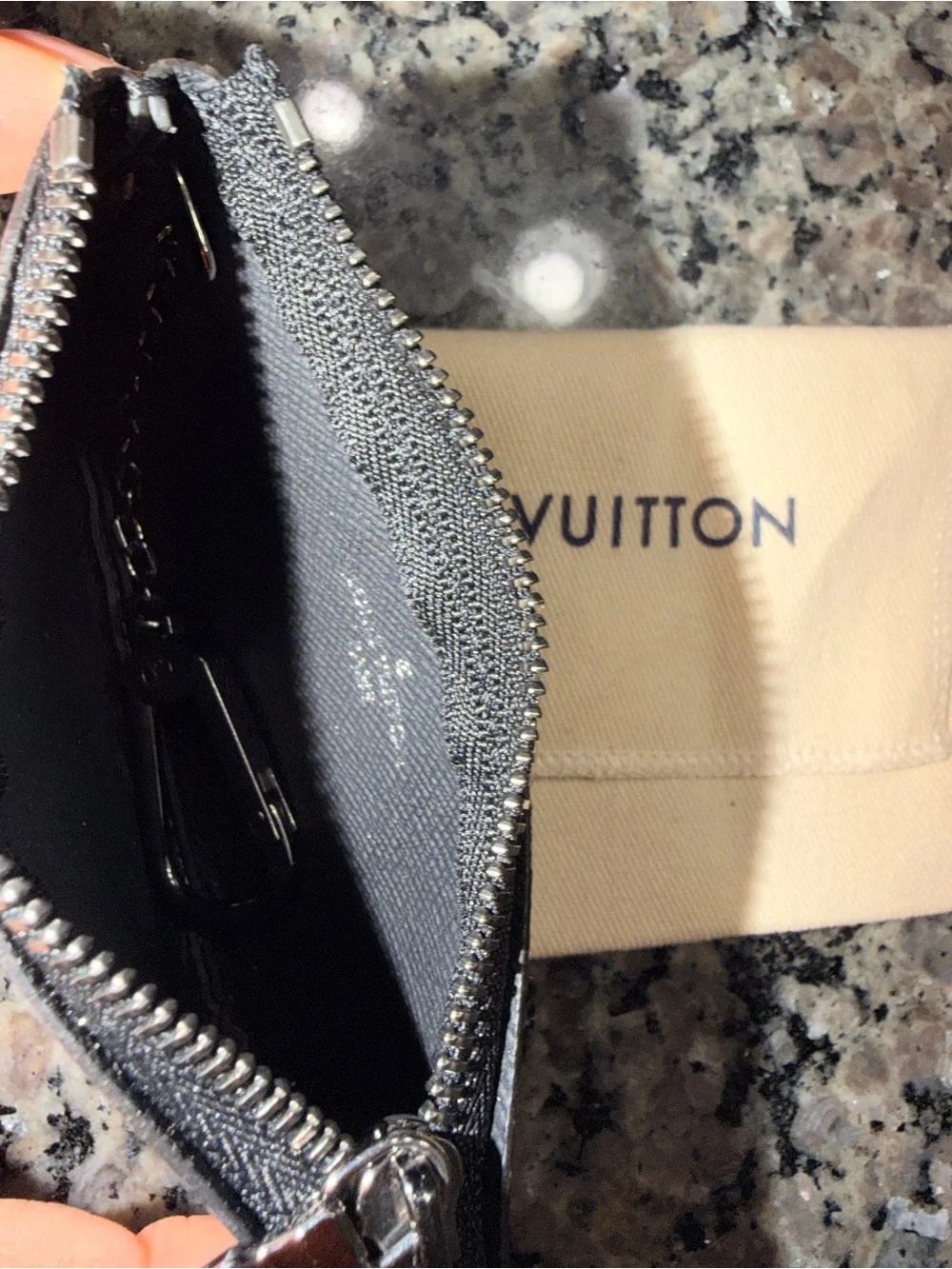 Louis Vuitton Black Monogram Canvas Key Pouch